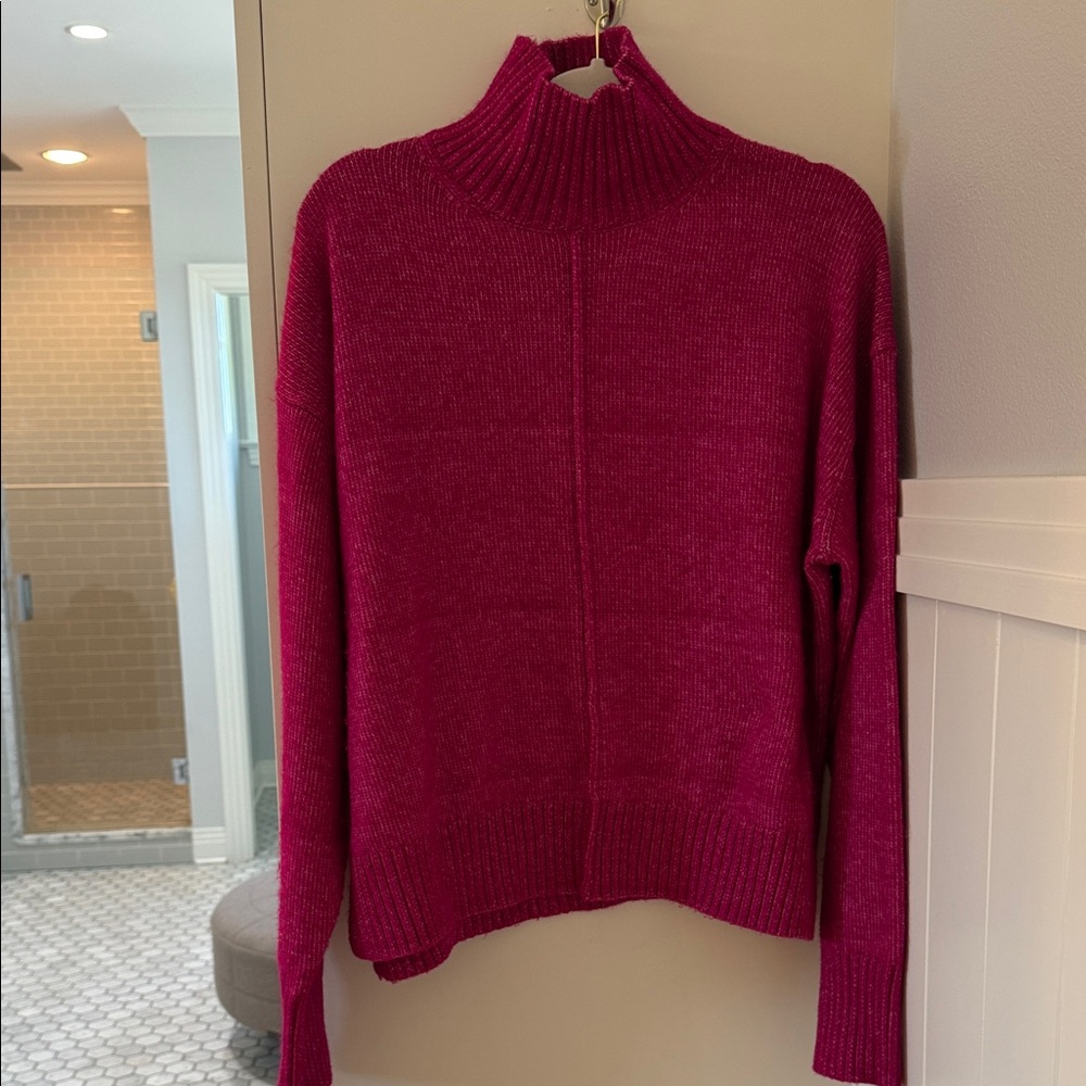 French Connection Pink Crew Turtleneck Sweater